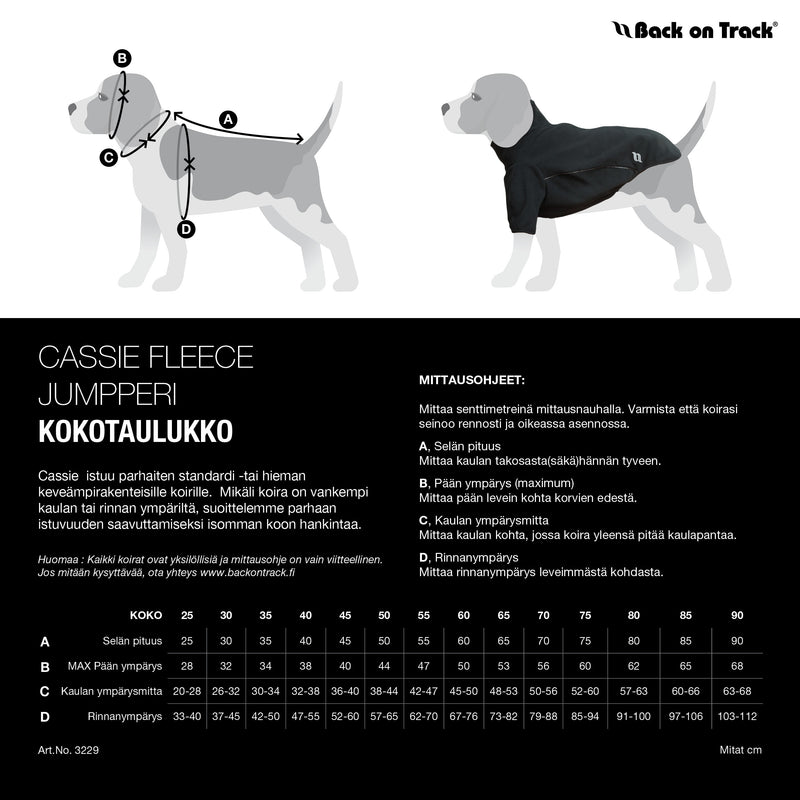 "Cassie" koiranpaita - Back on Track Finland