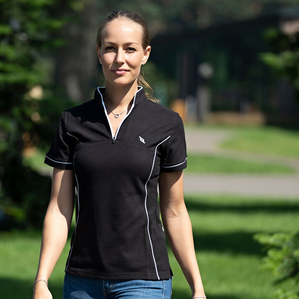 T-paita Slim Fit naisten, musta - Back on Track Finland