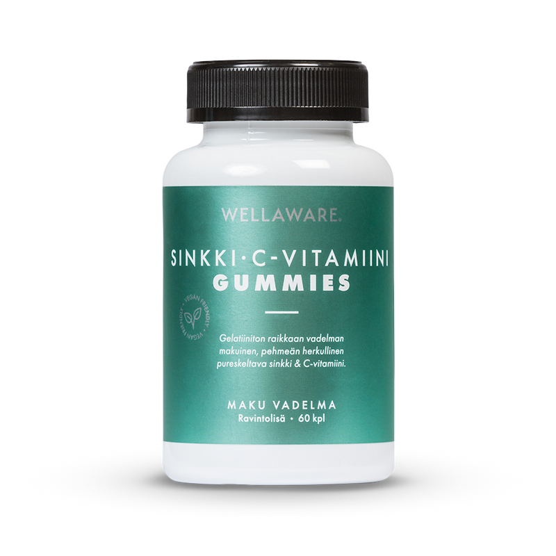 WellAware Sinkki + C-vitamiini Gummies - Back on Track Finland