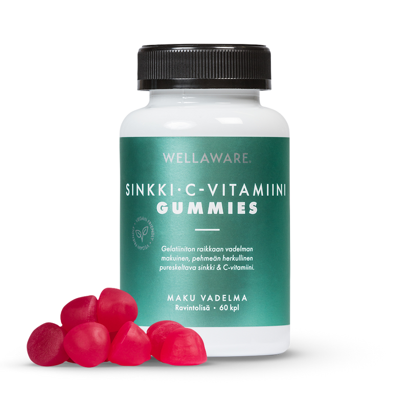 WellAware Sinkki + C-vitamiini Gummies - Back on Track Finland